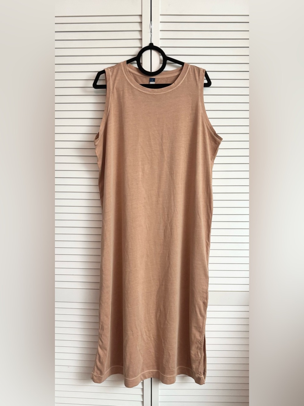Old Navy Women's Sleeveless Clay Tan Midi Tank T-Shirt Dress, Size: 2X, NWOT
